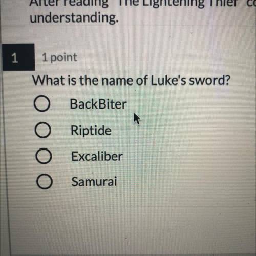 Helpp what is the name of Luke’s sword