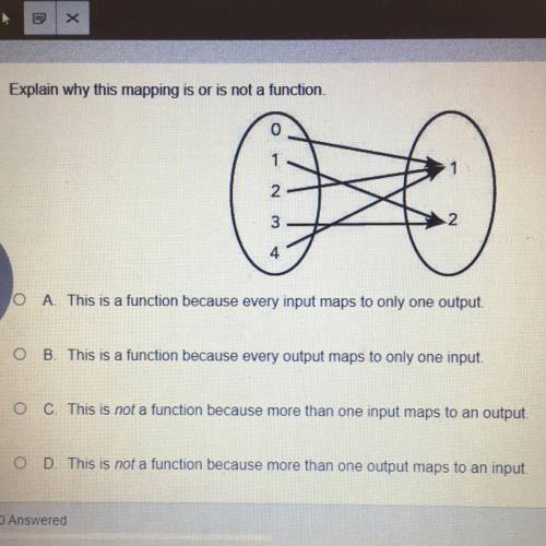 Pls help ASAP Explain why this mapping is or is not a function.

A. This is a function because eve