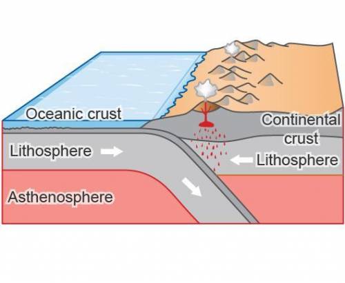 Study this image.

The Asthenosphere is being divided by the Lithosphere on the left of the diagra