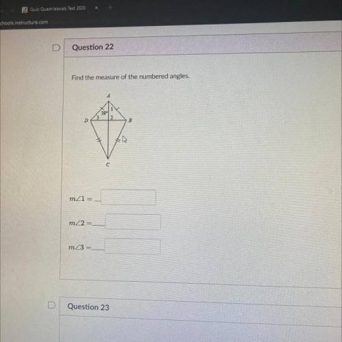 Find the measure of the numbered angles.
1
390
2.
B
C