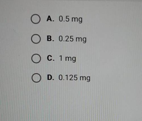How much Cu-61 (half-life about 3 hours) would remain from a 2 mg sample after 9 hours?
