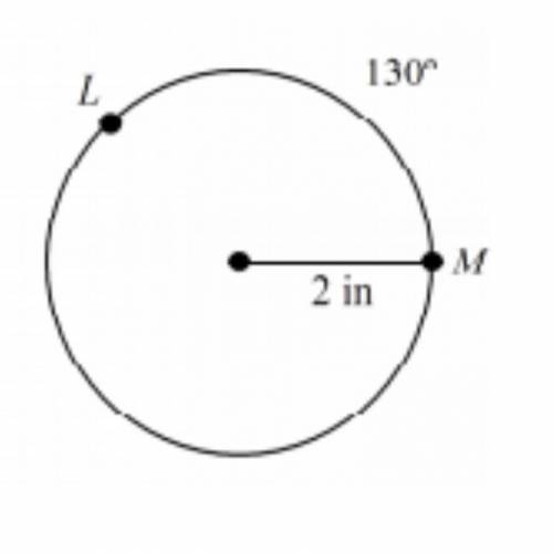 Find the arc length when the arc measure is 130o and the radius of the circle is 2 in. Round answer