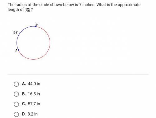 HELPP THIS IS My THIRD TIME ASKING THIS QUESTION. NO ONE ANSWERS SERIOUSLY

The radius of the circ