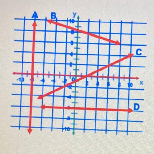 Which line has a slope of zero?