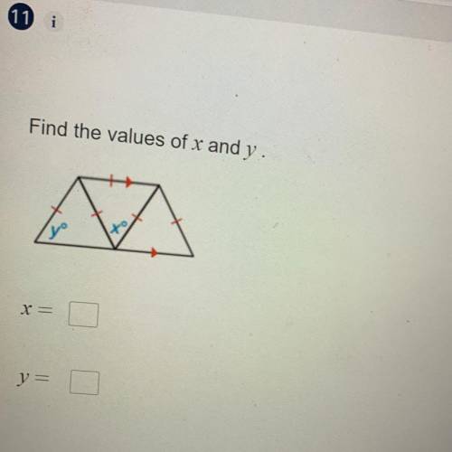 Find the values of x and y
X =
Y=