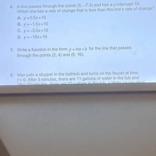 Solve the multiple choice for number 6