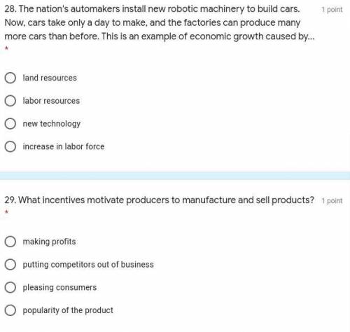 Please help answer economics questions for brainliest and 100 points