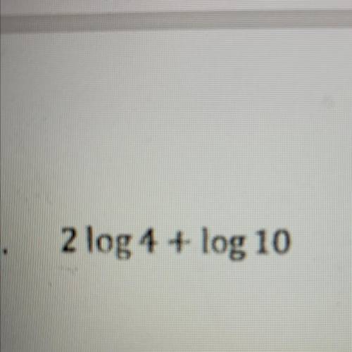 How do you condense this logarithm