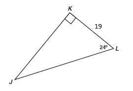 What is the measure of Angle J?
What is the Length of JK?
What is the Length of JL?