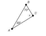 URGENT 20 points

What is the value of x? Enter your answer in the box. x = ° Triangle A B C