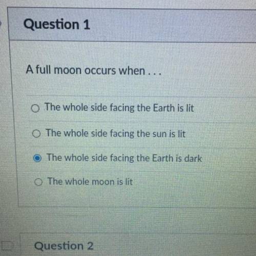 A full moon occurs when.??