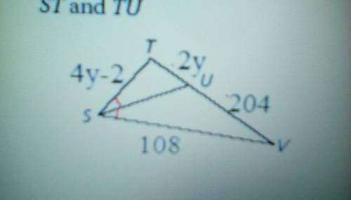 PLEASE HELP 15 points
Find the length of each segment
ST and TU