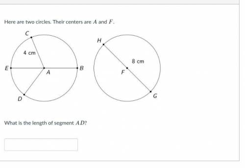 Here are two circles. Their centers are and .

The first figure is a circle with center A and poin