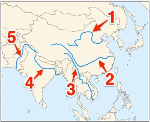 NEED HELP WITH THIS ASAP

What river is represented by the number 4 on this map?
A)Indus River
B