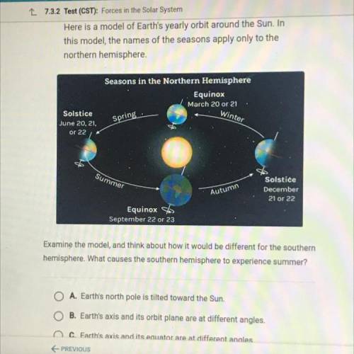 Help with this i’ll give brainlist

c.earths axis and its equator are at different angles
d.earths