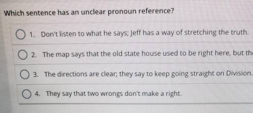 Which sentence has an unclear pronoun reference