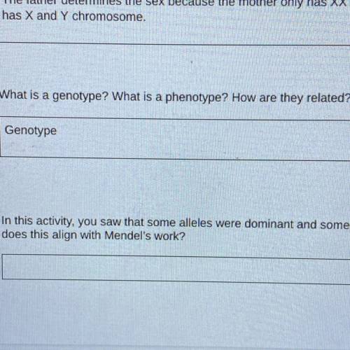 i need help with the one that asks what a genotype is and phenotype and how they are related i’ll g