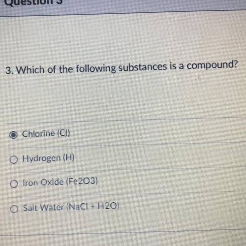 Which of the following substances is a compound?