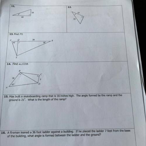 Unit 8 Right triangles and trigonometry Homework 4 Trigonometry finding sides and angles PAGE 2