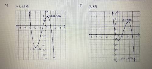 Determine the average rate of change for the graphs below!