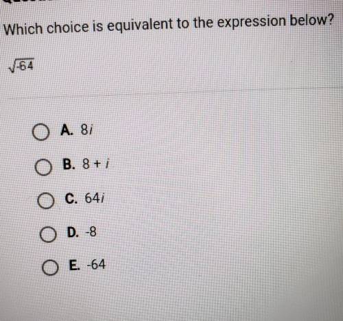 Which choice is equivalent to the expression below? ^-64
