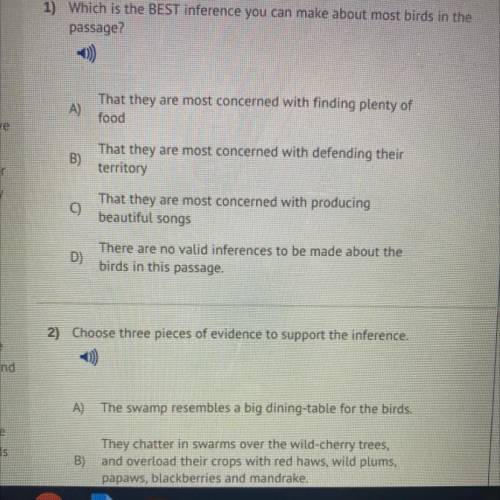 What are the answers to part 1 and 2?