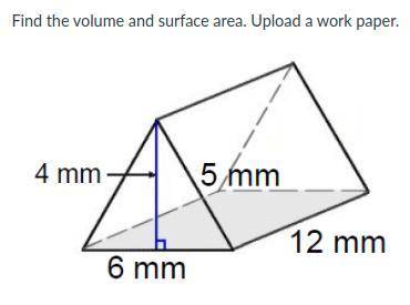 Find the Volume and Surface Area