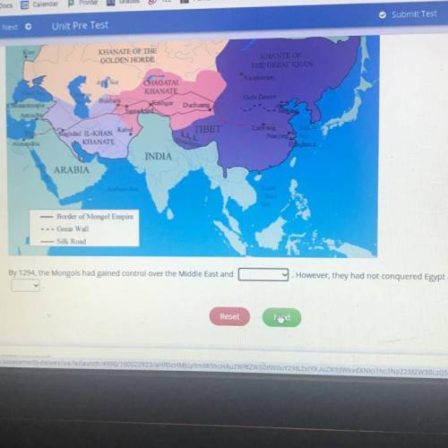 Select the correct answer from each drop-down menu.

Use the map to complete the paragraph.
Mongol