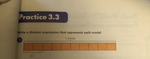 Write a division expression that represents each model.