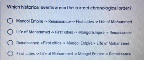 Which historical events are in the correct chronological order?