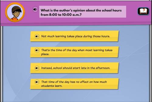 What is the author's opinion about the school hours from 8:00 to 10:00 a.m.?