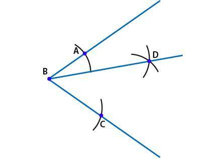 Answer the following questions:

Examine the two angle bisector constructions.
Example 1
example o