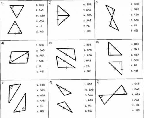 Find how these triangles are congruent