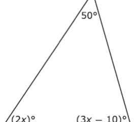 PLEASE HELP ASAP WILL GIVE BRAINLEIST!!!

The angle measures of a triangle are shown in the diagra