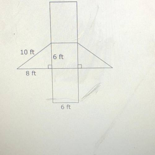 What is the surface area of the triangular prism?

A- 224 ft
B- 192 ft
C- 144 ft
D- 288ft