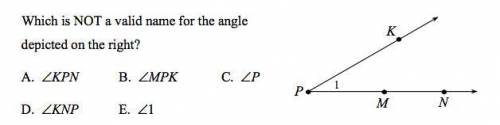 Which is NOT a valid name for the angle depicted on the right?