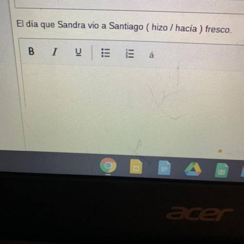 Can someone help me with my spanish hizo or hacia