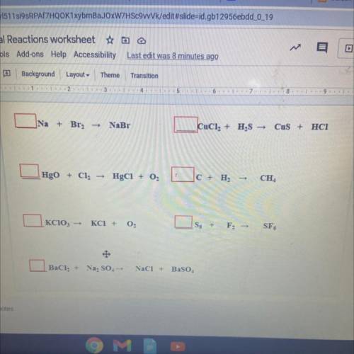 Are these synthesis decomposition single replacement or double replacements