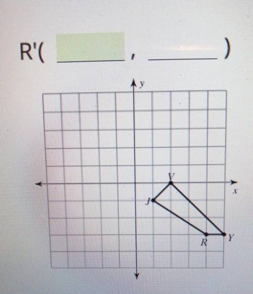 What are the coordinates of the of point R' if the image is rotated 180°