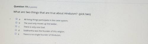 What are TWO things that are true about Hinduism?