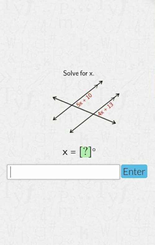Solve for x parallel lines