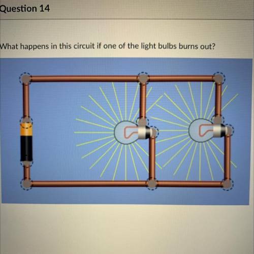 What happens in this circuit if one of the light bulbs burns out?

1. The other light bulb will st