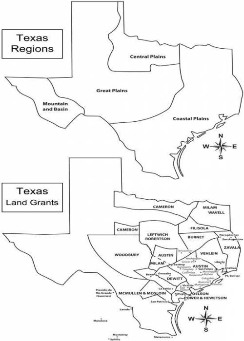 In which region were the majority of Texas land grants located?
 

A. Coastal Plains
B. Mountain an