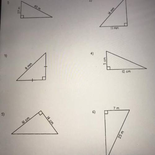 Hey, someone can help me with this assignment.

I have to solve for the missing side length of eac