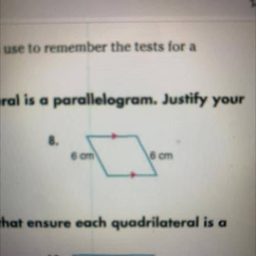 Is this a parallelogram if so by which theorem