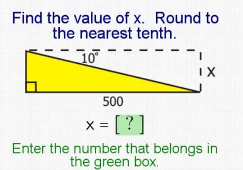 Find the value of x round to the nearest tenth PLEASE PLEASE