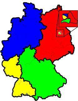 The map illustrates

a
Germany's divisions post the Cold War era.
b
the attack plan on Germany to