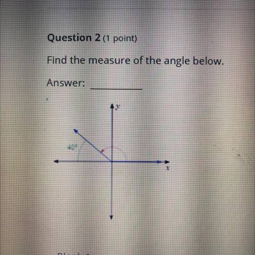 Find the measure of the angle below.