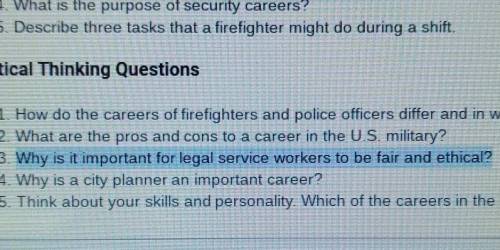 Why is it important for legal service workers to be fair and ethical?(the blue highlighted one)