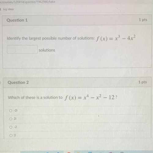 Help answer 1 and 2 pls
